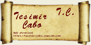 Tešimir Cabo vizit kartica